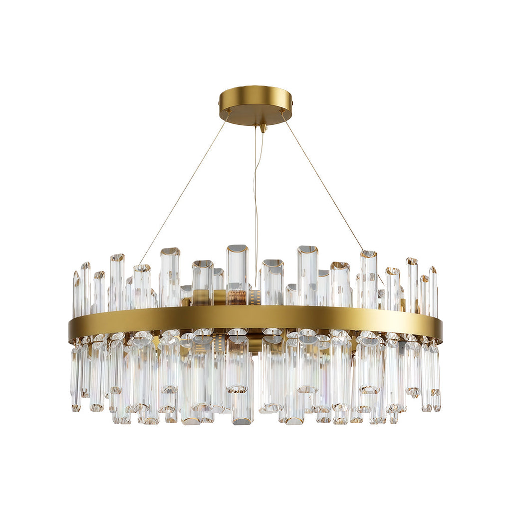 Modern luxury chandeliers style decorative wall sconce candle with brass and crystal glass rods