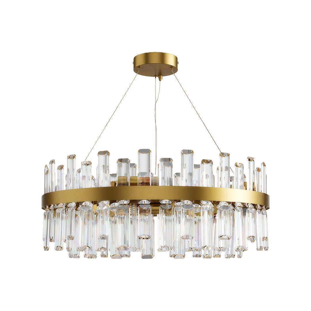 Modern luxury chandeliers style decorative wall sconce candle with brass and crystal glass rods